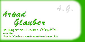 arpad glauber business card